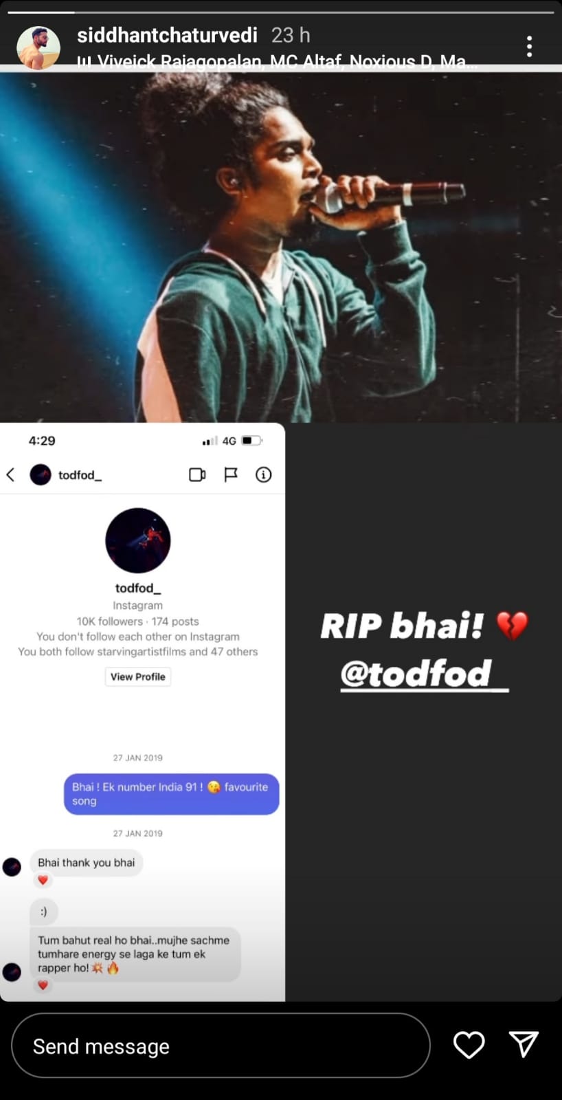 Gully Boy Fame Rapper MC Tod Fod Aka Dharmesh Parmar Passes Away At 24